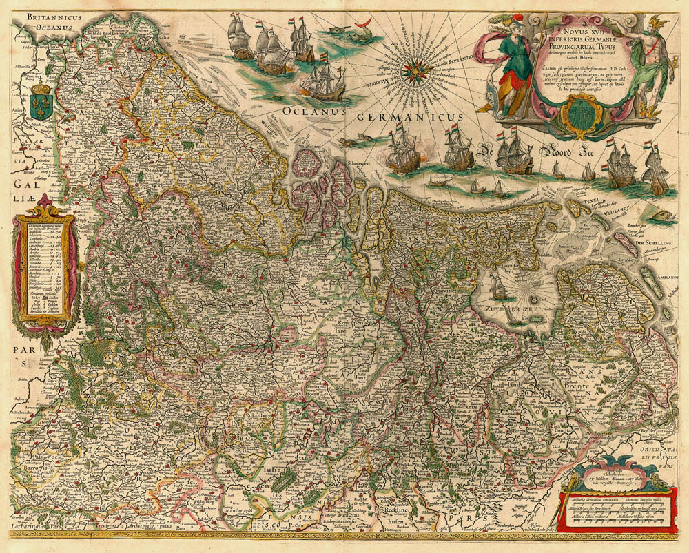 Novus XVII Provinciën Nederland 1649 Blaeu